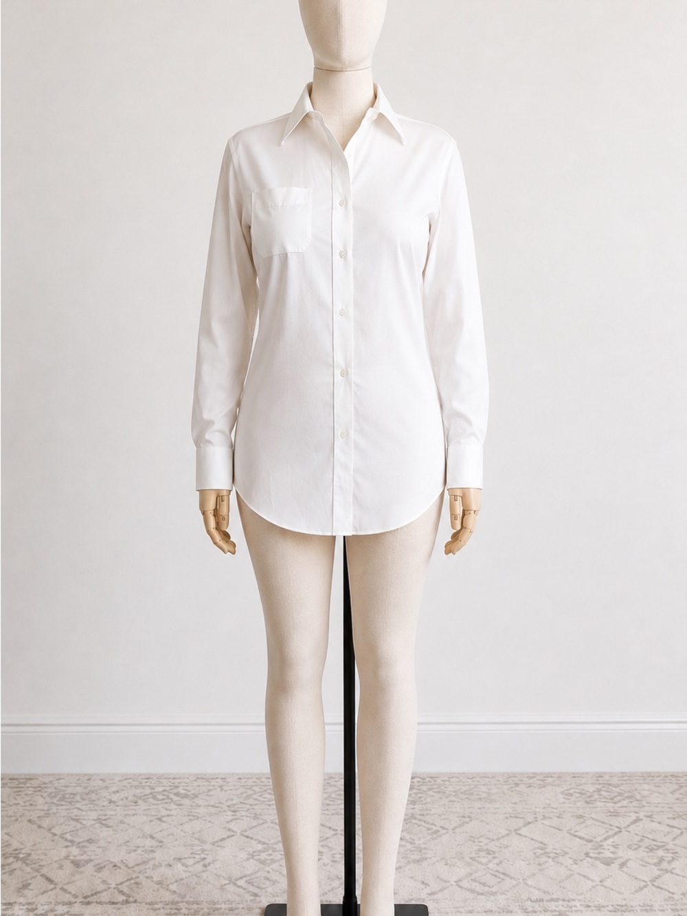Lauren Ralph Lauren Men’s Slim Fit Non-Iron White Button-Down Cotton Shirt